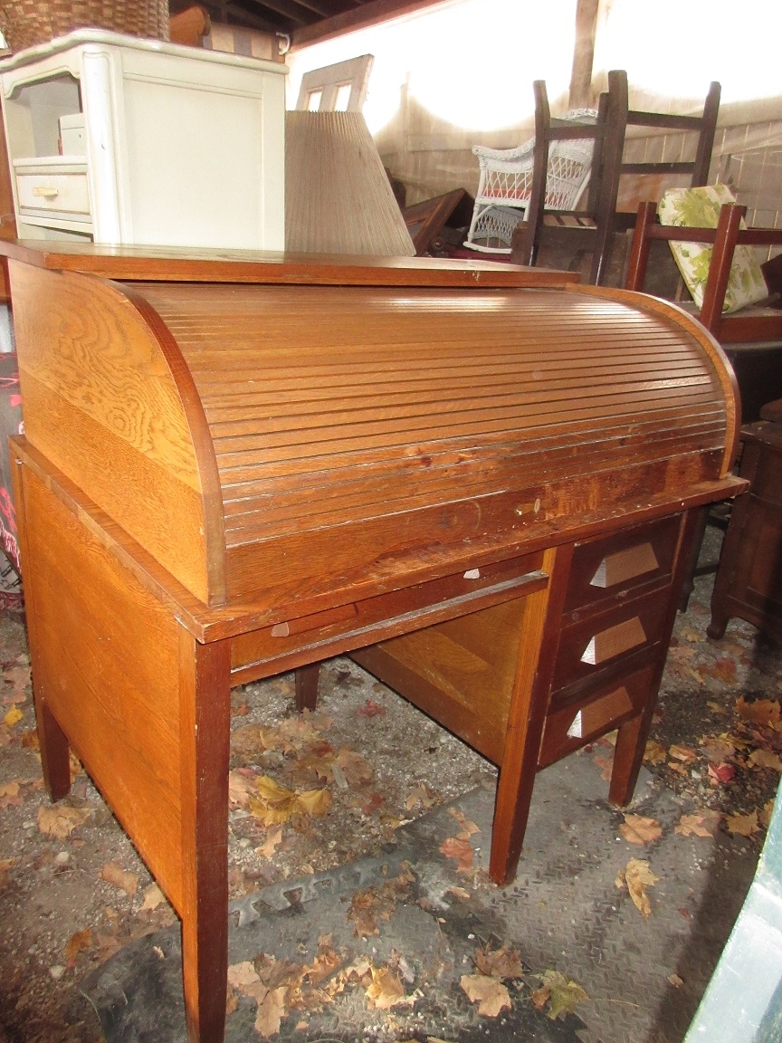 Roll Top Desk C1920 Roll Works Great Creighton House Antiques